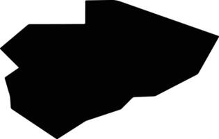 Yazoo United States silhouette map vector