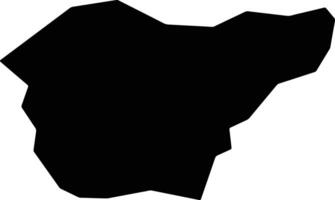 Yazu Japan silhouette map vector
