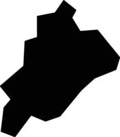 Yecheon gun South Korea silhouette map vector
