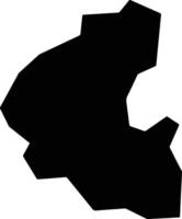 Yeongju si South Korea silhouette map vector