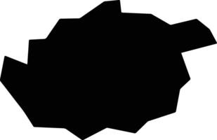 Yeongdong gun South Korea silhouette map vector
