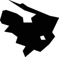 Yevlakh District Azerbaijan silhouette map vector