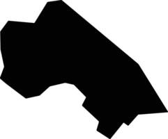 Yirol East South Sudan silhouette map vector