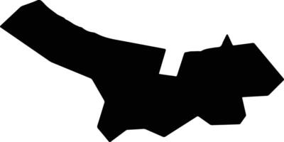 Yonago Japan silhouette map vector