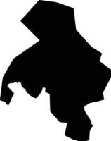 Yonan North Korea silhouette map vector