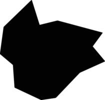 Yongdexian China silhouette map vector