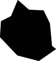 Yongpingxian China silhouette map vector