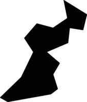 Yongshanxian China silhouette map vector