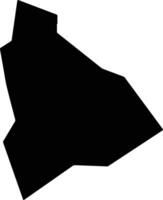 Yongshengxian China silhouette map vector