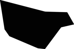 Yongxiuxian China silhouette map vector