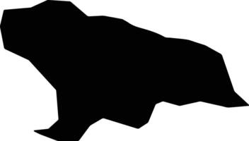 Yonsan North Korea silhouette map vector