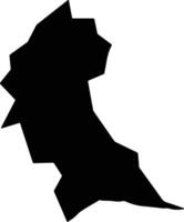 Ypsonas Cyprus silhouette map vector
