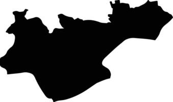 Yunak Turkey silhouette map vector
