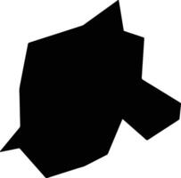Yunlongxian China silhouette map vector