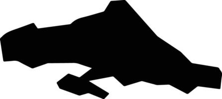 Yurga Russia silhouette map vector
