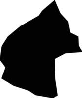 Yurung Bhutan silhouette map vector