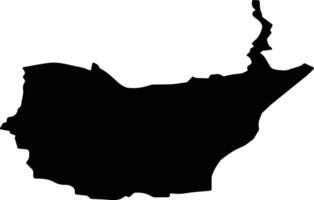 Yuryevetsky District Russia silhouette map vector
