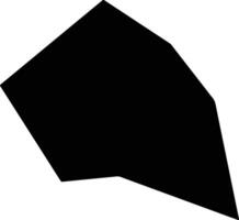 Yushanxian China silhouette map vector