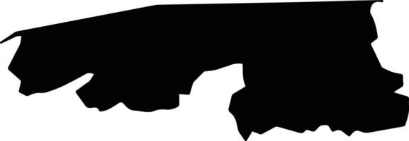 Yusufari Nigeria silhouette map vector