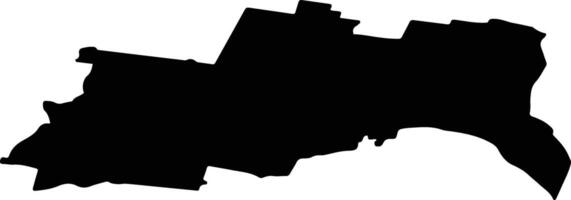 Yusvinsky District Russia silhouette map vector