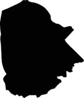 Zahedan Iran silhouette map vector