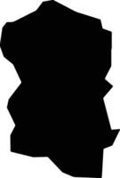Zalingi Sudan silhouette map vector