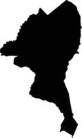 Zanja Pyta Paraguay silhouette map vector