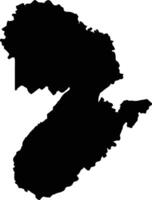 Zapotillo Ecuador silhouette map vector
