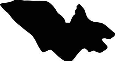 Zarand Iran silhouette map vector