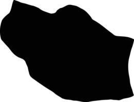 Zarindasht Iran silhouette map vector