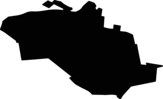 ZERIND Romania silhouette map vector