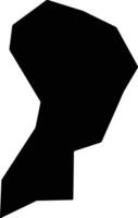 Zhangpingxian China silhouette map vector