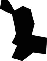 Zhaopingxian China silhouette map vector