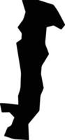 Zone 5 Ethiopia silhouette map vector
