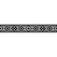 Intricate Black White Decorative Border, Vintage Style, Pattern vector