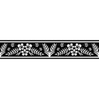 Intricate Floral Border, Vintage Style, Decorative Element, Leaf vector