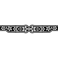 Elegant Floral Border, Victorian Style, Decorative Element vector