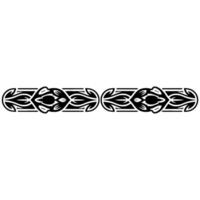 Intricate Tribal Border, Stylized Black, Pattern vector