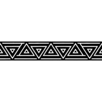 Geometric Deco Border, Minimalist Black White - Triangles vector