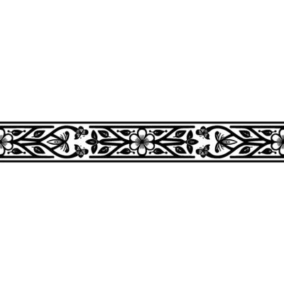 Intricate Floral Border, Vintage , Elegant Ornamentation, Symmetry