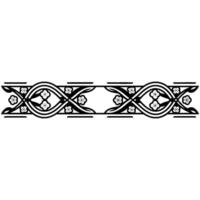 Intricate Floral Border, Vintage , Decorative Element, Blackandwhite vector