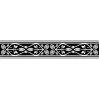 Elegant Botanical Border, Vintage Style, alternate version 6 vector