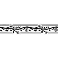 Elegant Floral Border, Minimalist , Decorative Element, Branch vector