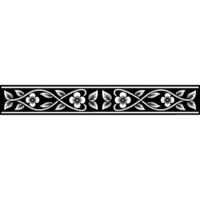 Elegant Floral Border, Vintage , Decorative Element, alternate version 137 vector