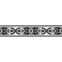 Intricate Floral Border, Vintage Style, Decorative Element - Linear vector