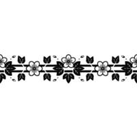 Elegant Sakura Blossom Border, Minimalist, Floral vector