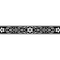 Elegant Floral Border, Vintage , Decorative Element, alternate version 139 vector