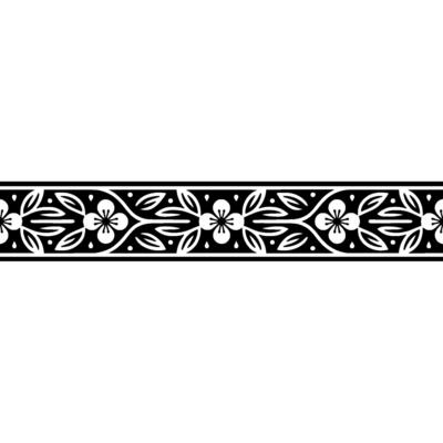 Elegant Floral Border, Vintage , Subtle Texture - Decorative