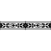Elegant Black Floral Border, Vintage Element, alternate version 12 vector