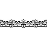 Elegant Floral Border, Vintage , Decorative Element, alternate version 145 vector